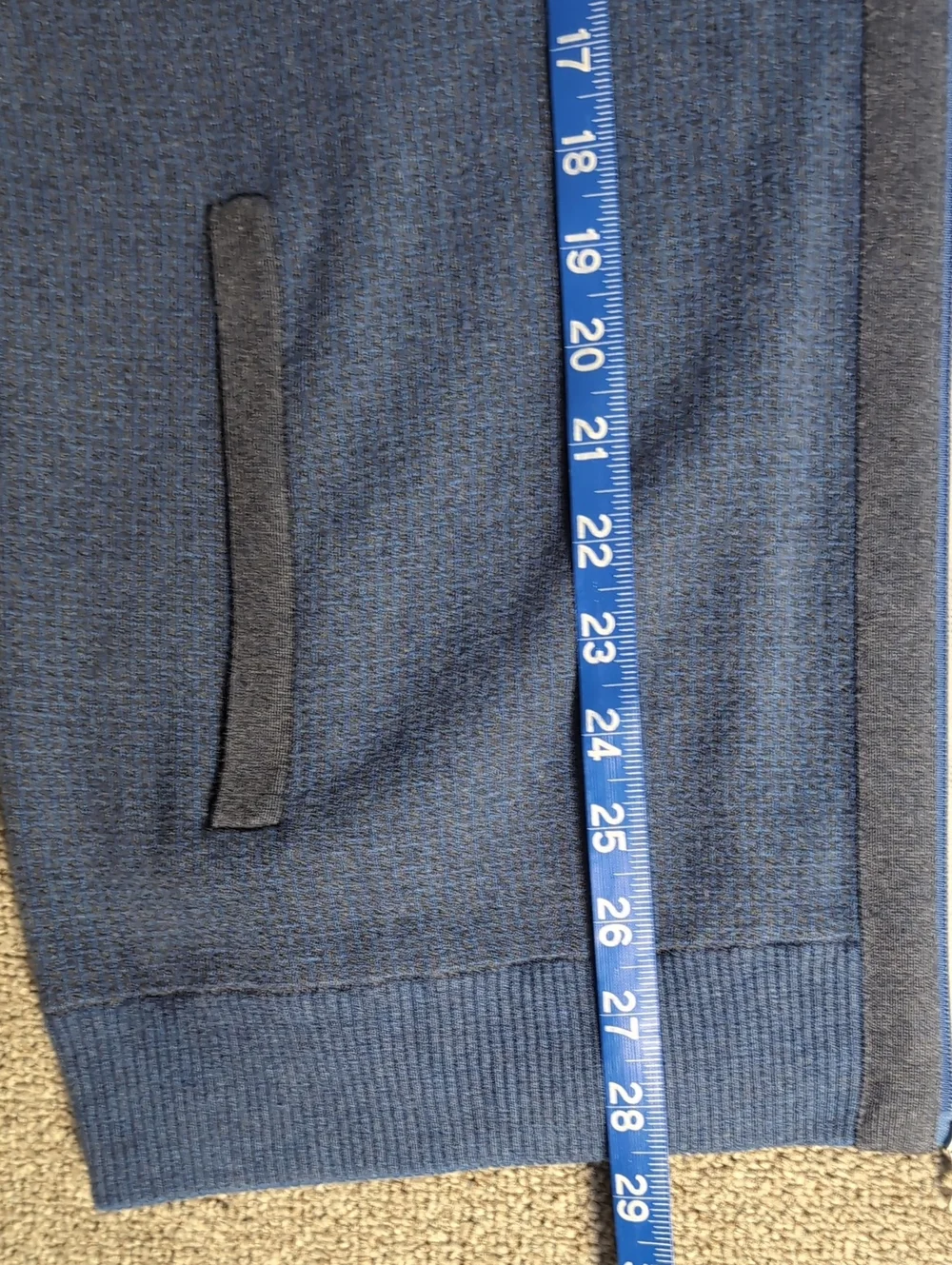 Robert Graham Full Zip Up Cardigan Sweater Size Large in Navy Blue/Gray Cotton